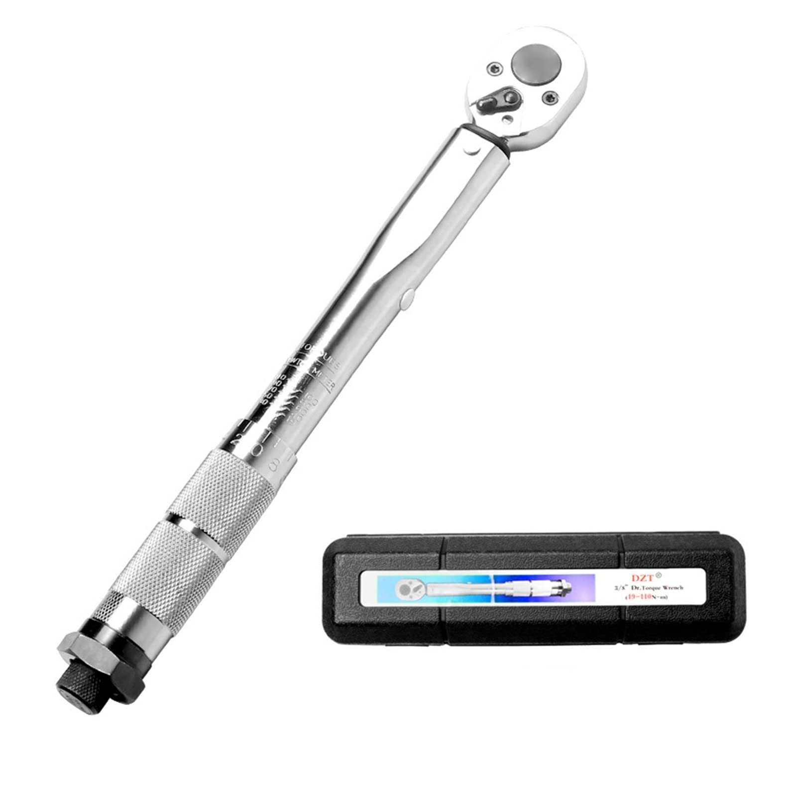 MMHHHG Torque Adapter, Torque Wrench Car Repair 3/8 Square Drive 19-110NM Two-Way Precise Ratchet Wrench Repair Spanner Key Hand Tools