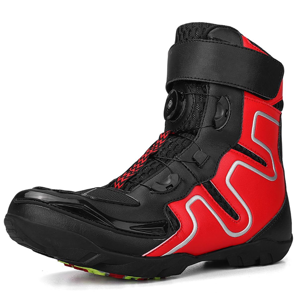SDEQA Scarpe Moto Uomo Stivali Moto Protezioni Rinforzate
