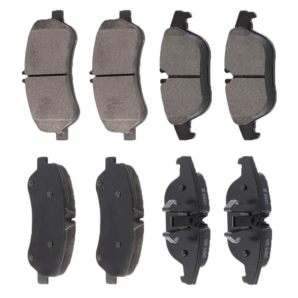 cciyu D1406 D1341 Front &amp; Rear Professional Ceramic Brake Pads Set fit For 2013-2015 For Mercedes-Benz GLK250,2010-2015 For Mercedes-Benz GLK350