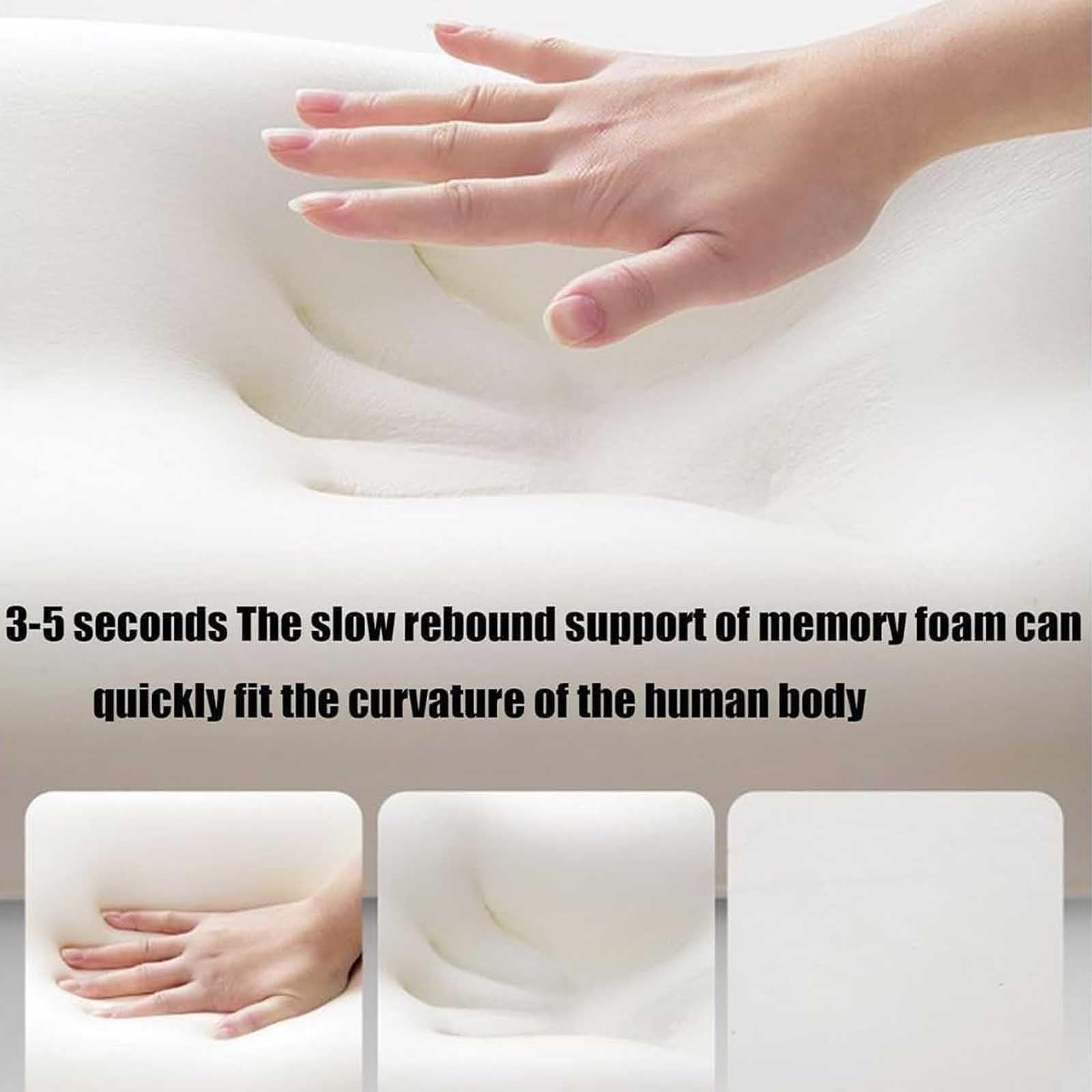 Cuscino in memory foam per coppie e chi dorme sulla schiena, design ergonomico con supporto angolare di 27° per una postura ottimale e un uso multifunzionale