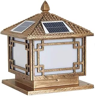 Lámpara de Poste para Exteriores Luz solar de poste for exteriores, lámpara de poste for el hogar, 4 colores de atenuación, recinto de puerta exterior, linterna de estigma for jardín, terraza, patio,