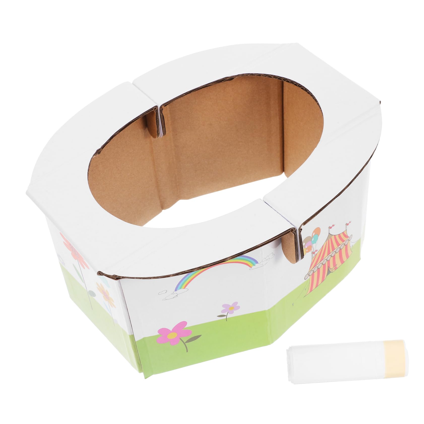 IWOWHERO 1Pc Foldable Toilet Portable Paper Potty for Travel Folding Toilet Safe and Odorless Design for Potty Training Easy to Carry Includes for Convenience