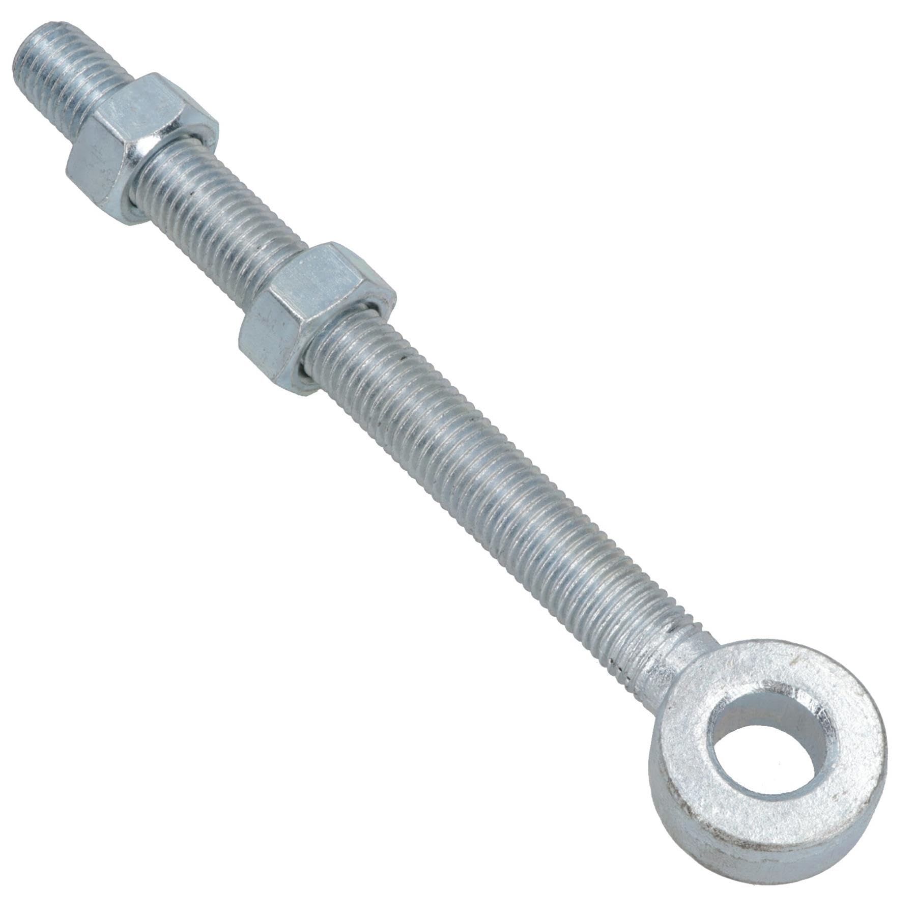 Zawias śruby z długim oczkiem do bramy obrotowej + nakrętki regulowane ocynkowane 20 x 150 mm 2 szt