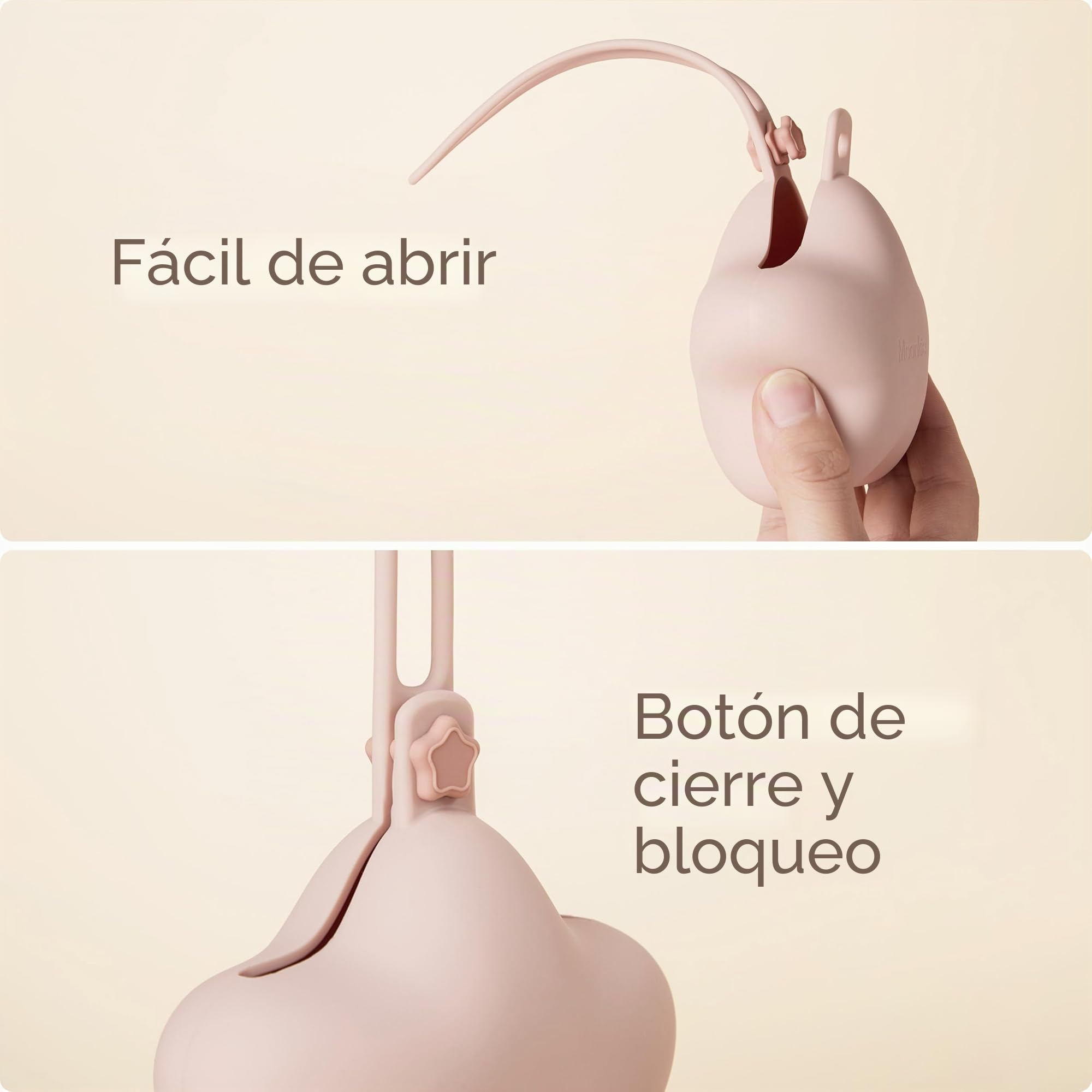 Moonkie Guarda Chupetes Bebe, Porta Chupetes Bebe de Silicona(Set de 2), Chupetero Silicona Transparentes, Portachupetes Sin BPA, Caja Chupete, Fundas para Chupetes(Blush/Lila Claro)