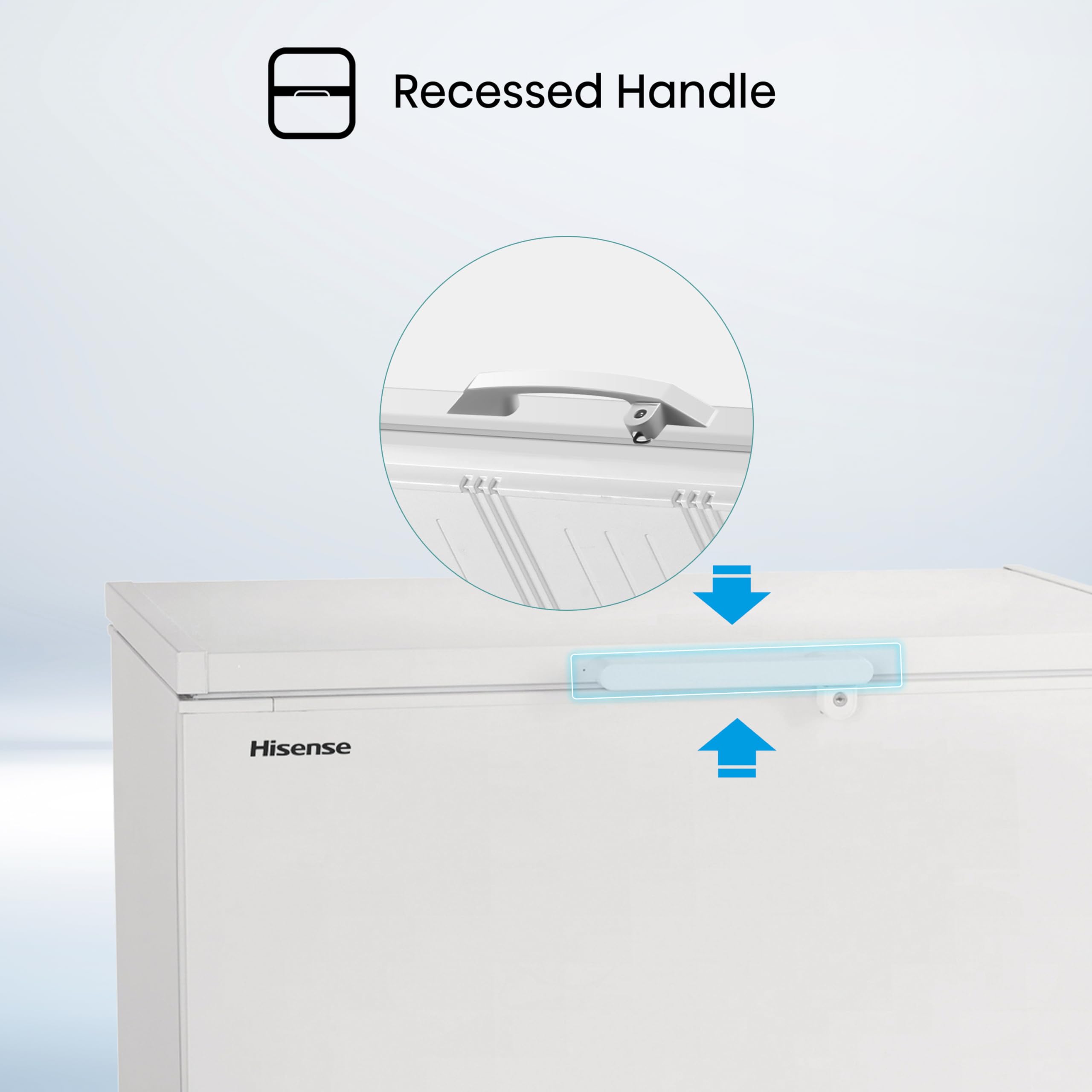 Hisense FC386D4AWLE 297Litres Freestanding Chest Freezer, 4 Star Freezer Rating, E Rated in White — view 10