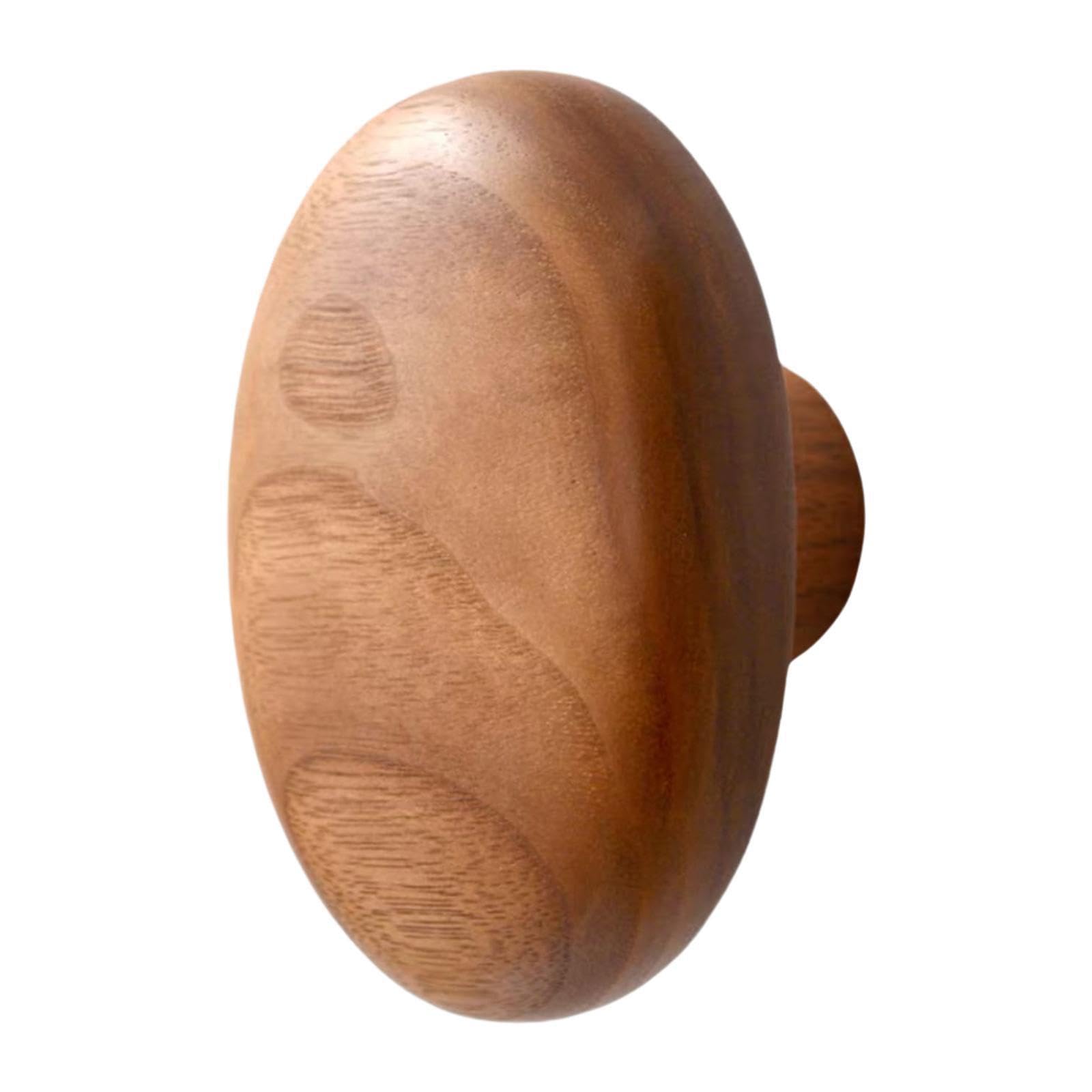 PIXZCSA Practical Wall Mounted Coat Hook Wood Wall Mounted Coat Hook Rack Sturdy Unique Shape Useful Interior Accent Modern for Creative Living Room Handbag, Oval, 6x4.2x4cm