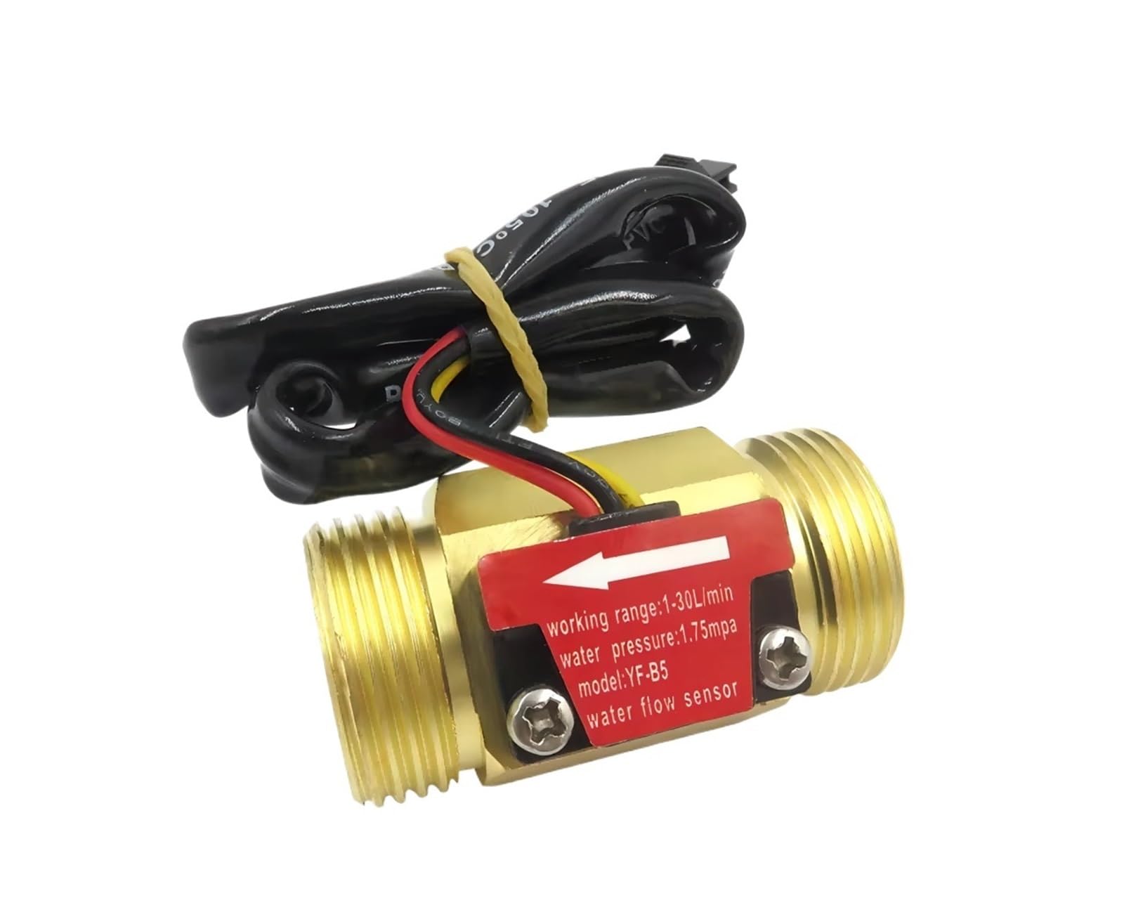 QfUxYYSLD 3/4 Inch High Precision Brass Water Flow Sensor, Flow Meter, Flow Sensor, Water Control Liquid Sensor Switch