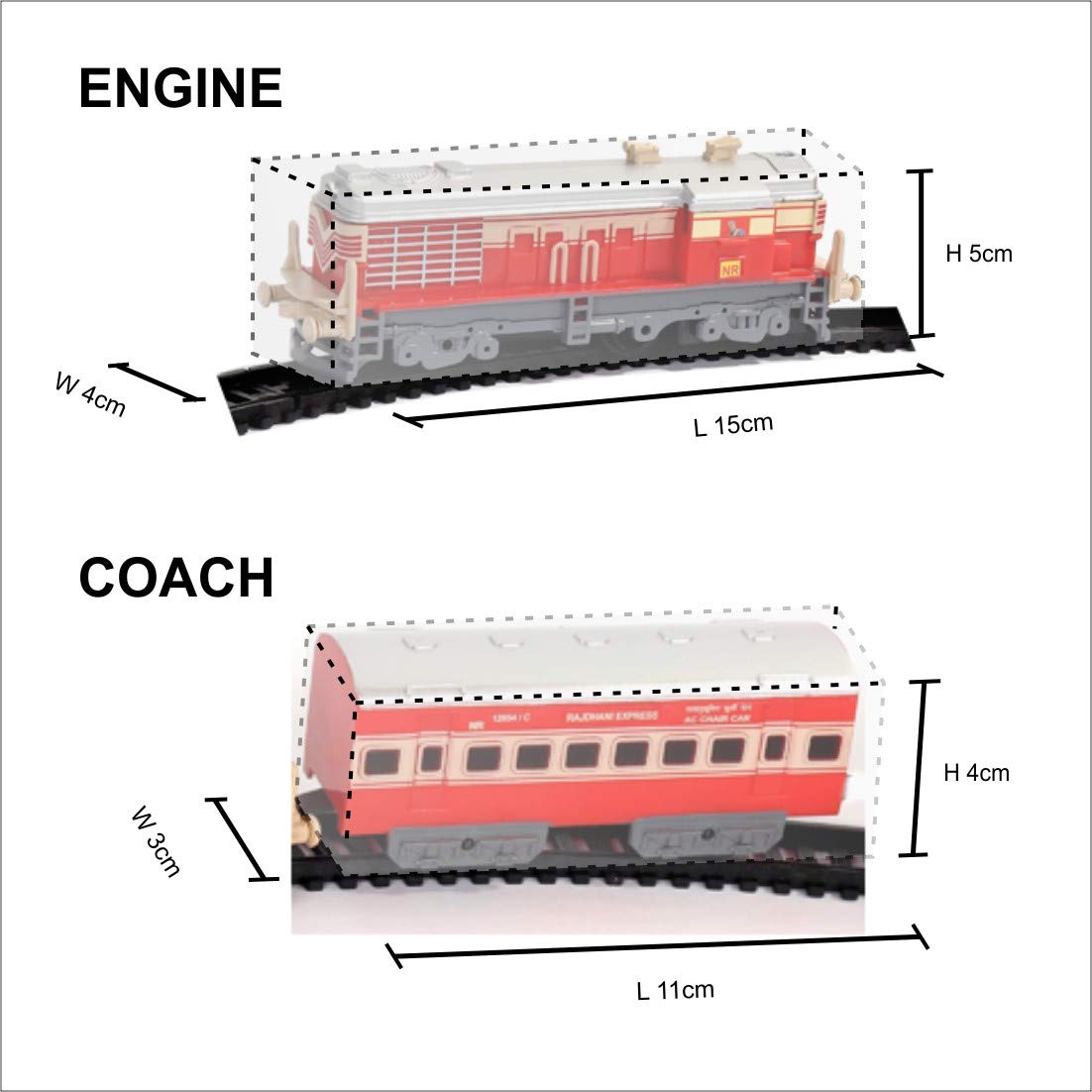 Centy Toys Plastic Passenger Train, Pack of 1, Red - Image 4 thumbnail