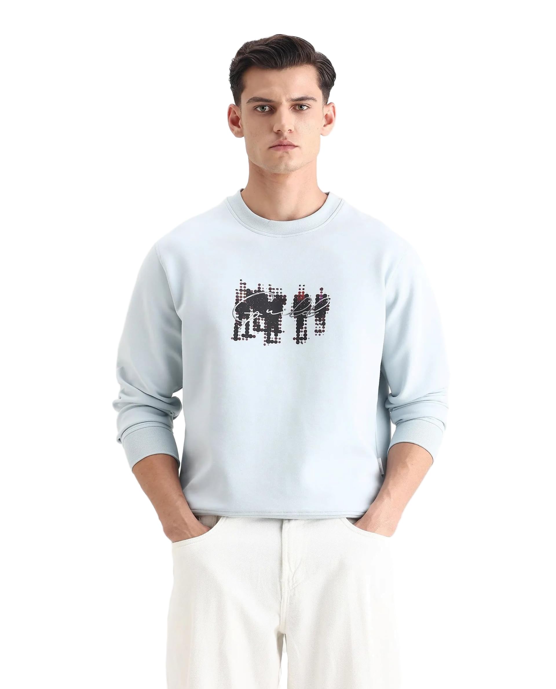 rare rabbit Men's Tive Regular Graphic Cotton Blend Crew Neck Long Sleeve Sweatshirt-picture-25