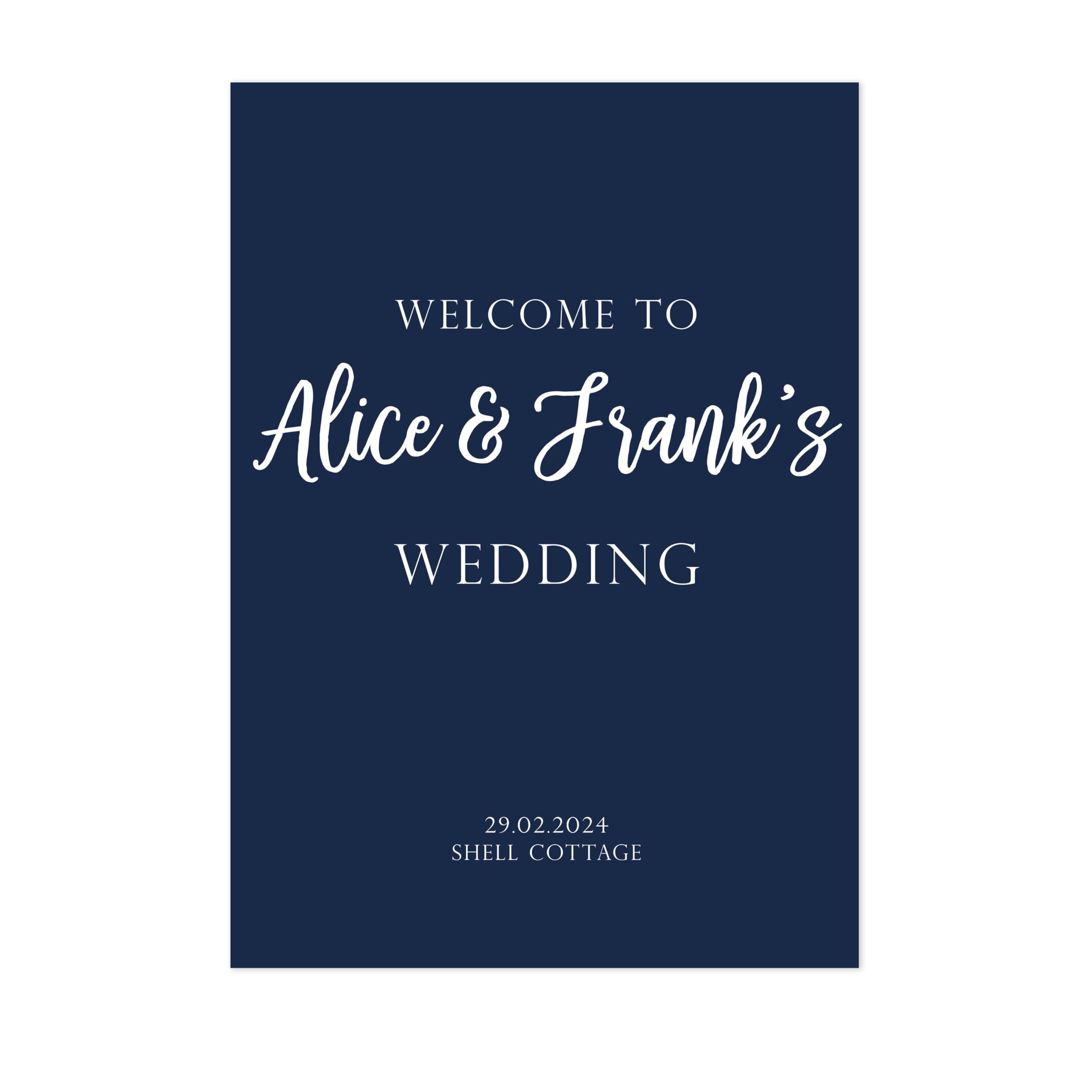 Manta Makes Hen party accessories classy hen party sign with optional stand,hen do accessories or hen party decorations,bride to be hen do decorations,bride to be decorations (Navy, A4+EASEL) โ image 1