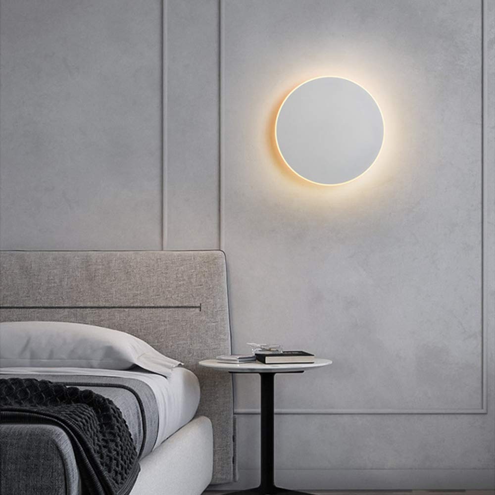 LED Touch Wandleuchte Modern Mini Style Wandlampe Nordisch Einfach Innen Wandbeleuchtung Für Wohnzimmer Schlafzimmer Flur Treppe,White+Cool White-30cm 15W