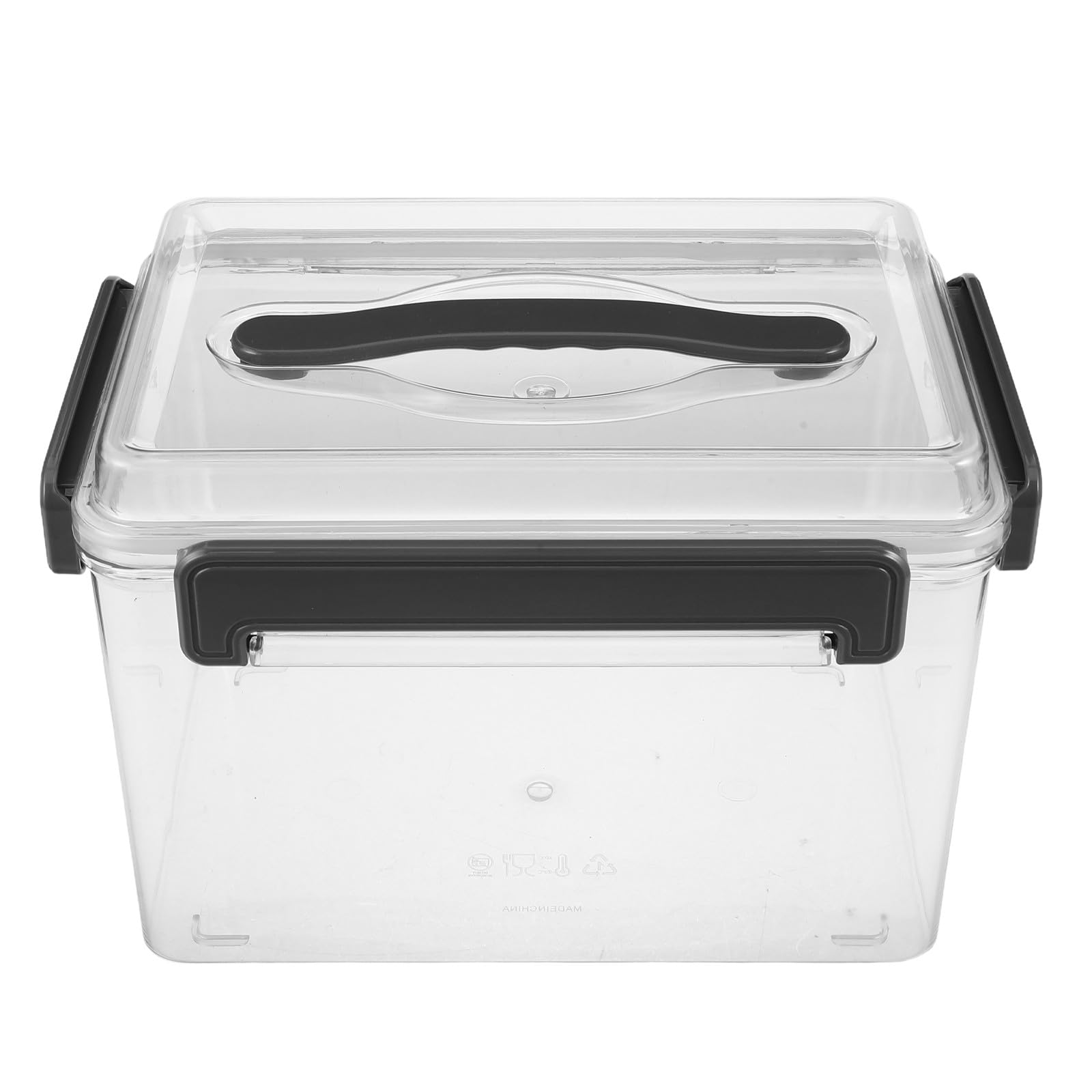 Organizador portátil para Lentes de cámara: Caja de Almacenamiento de plástico Transparente con Tapa y asa para Guardar Equipos fotográficos y Lentes. Medidas: 11,4 x 7,5 x 6,9 Pulgadas.