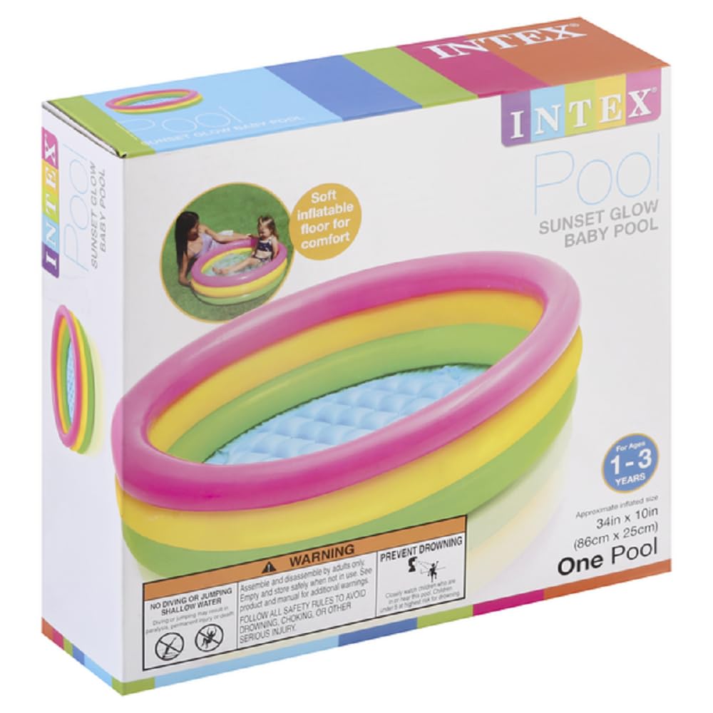 Sunset Glow Baby Pool - Magical Backyard Fun for Toddlers! Splash, Play, and Create Memories. Durable & Easy Setup. #Summer enjoy"size (34"×10")