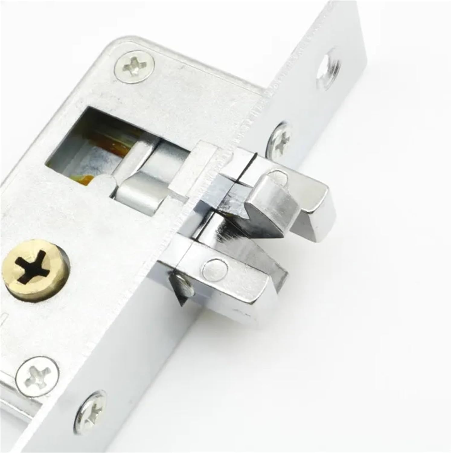 Aluminum Alloy Sliding Door Hook Lock Cross-Shaped Key Bolt Locks 1Pcs