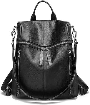 MINTEGRA Women Designer PU Leather Backpack Lightweight Anti-theft Rucksack Travel Daypack Shoulder Bags