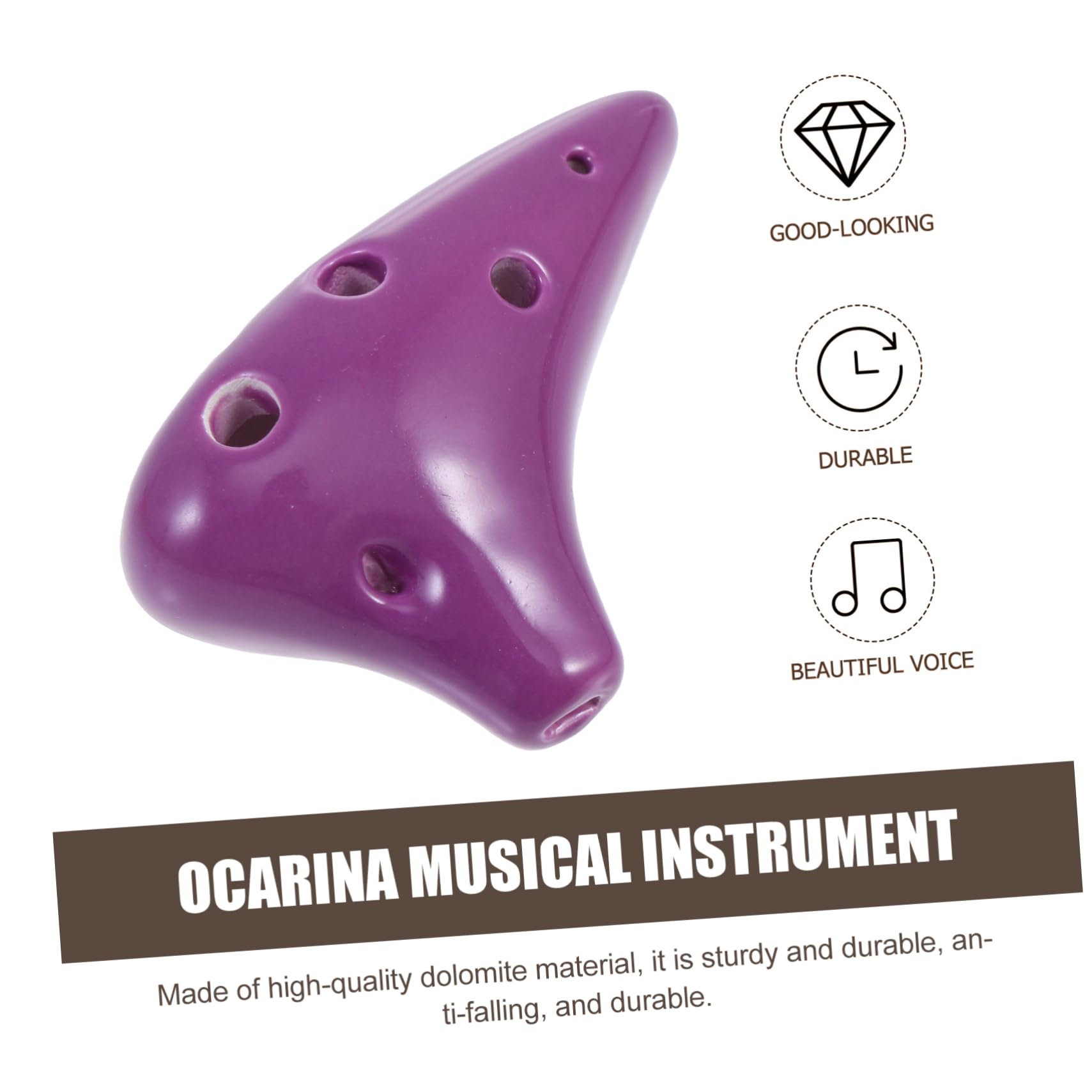 Toddmomy Practical Ocarina 6 Hole Mini Flute for Boys and Girls and Adults Musical Supply Ergonomic Design Portable for Music Enthusiasts Random