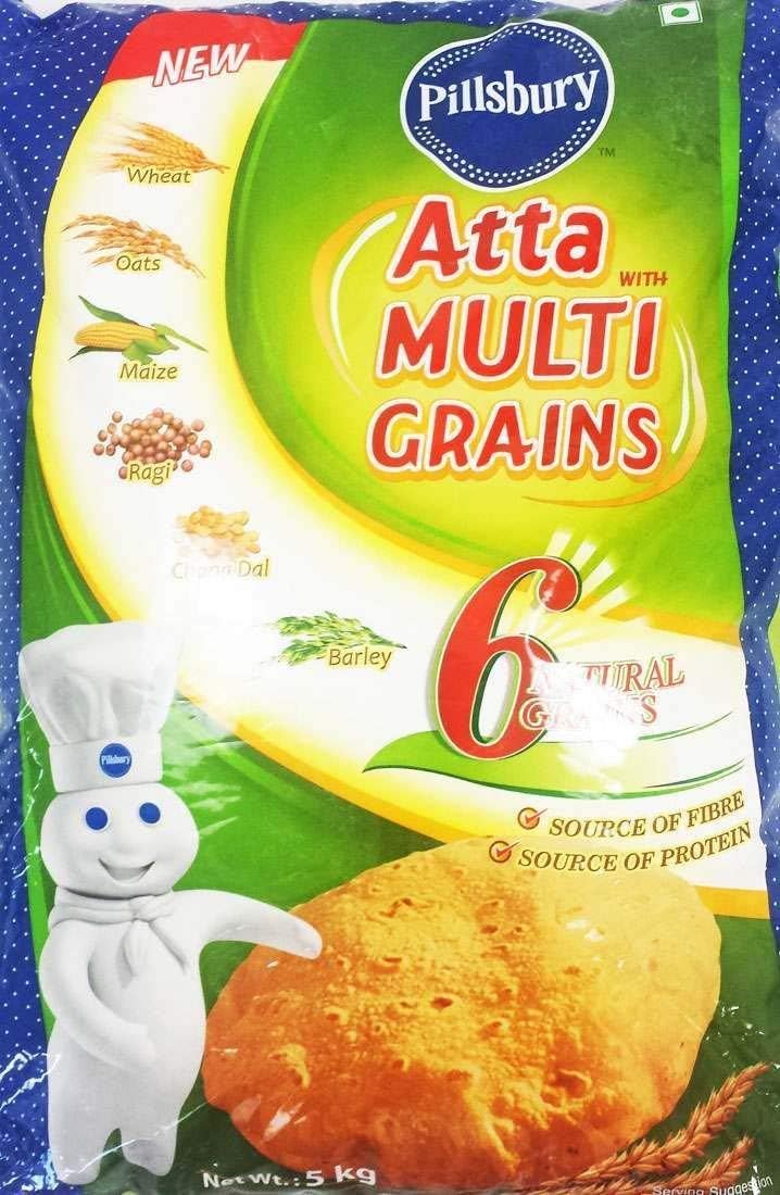Pillsbury Multigrain Atta Indian Wheat Flour Grain Mixture of Grains