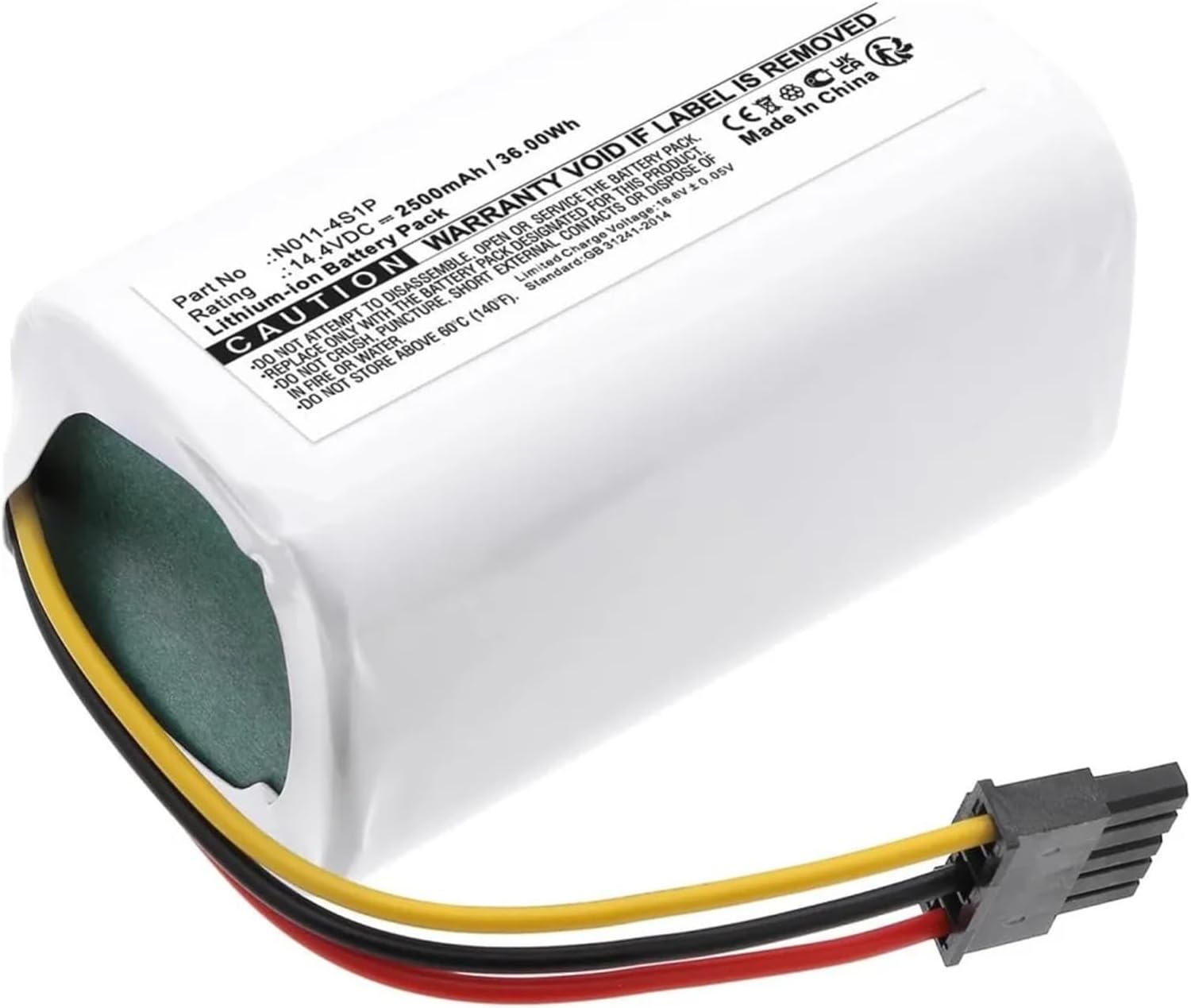Compatible With Xiaomi, 2 Lite Robot Vacuum Cleaner, Suitable For 260V-4S1P Z143-4S1P E10 E10C, Vacuum Cleaner Battery Pack 2500mah，Clean The Parts