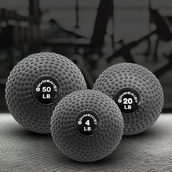 GYMENIST Weighted No Bounce Slam Ball Intensive Workout Training Gym Exercise Weight Balls Equipment