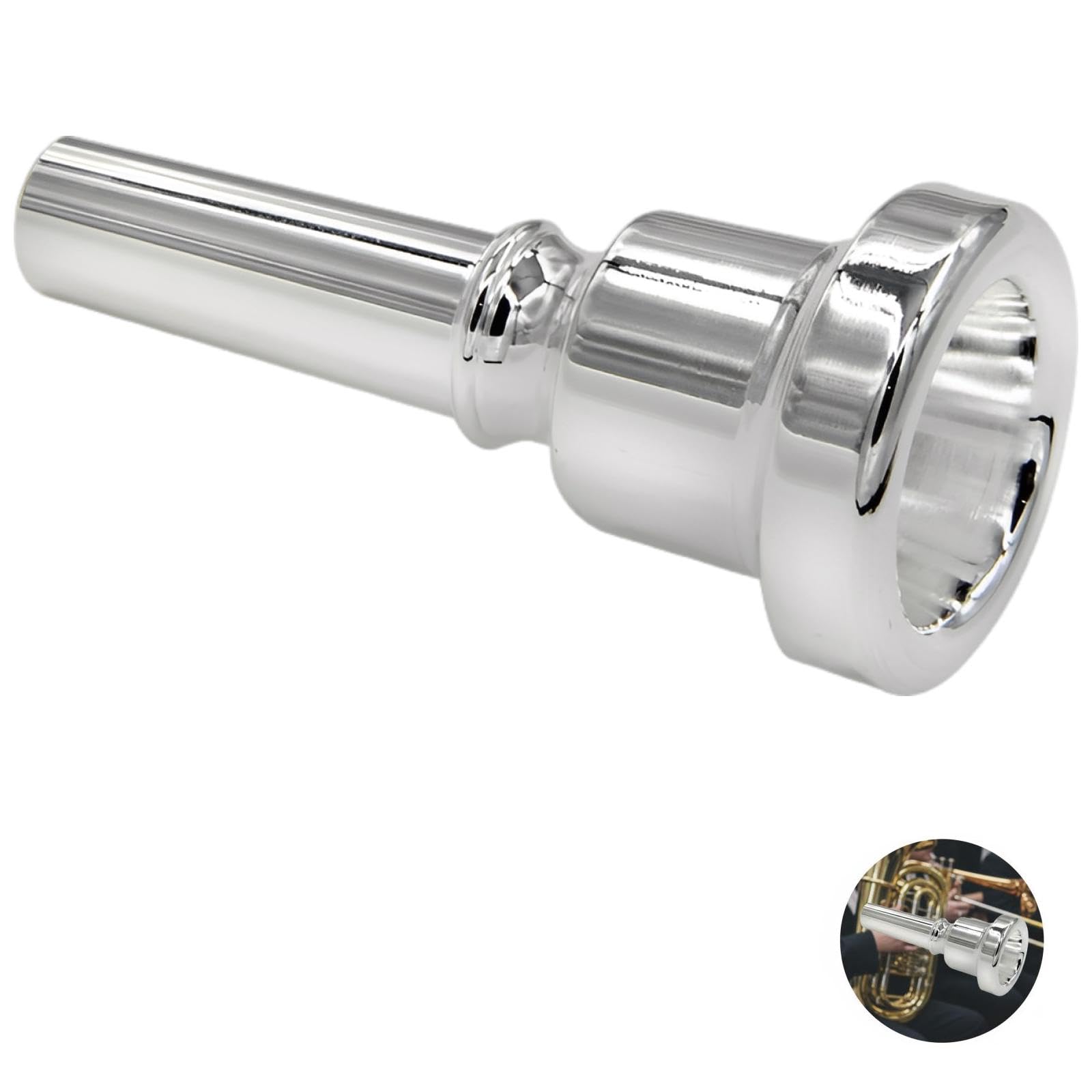 Embouchure baryton plaquée argent, diamètre intérieur 0,94 in, 2,4 cm, pour trombone ténor, métal robuste, chambre de résonance, taille précise, son doux, universelle, Li Jian, ténor et baryton