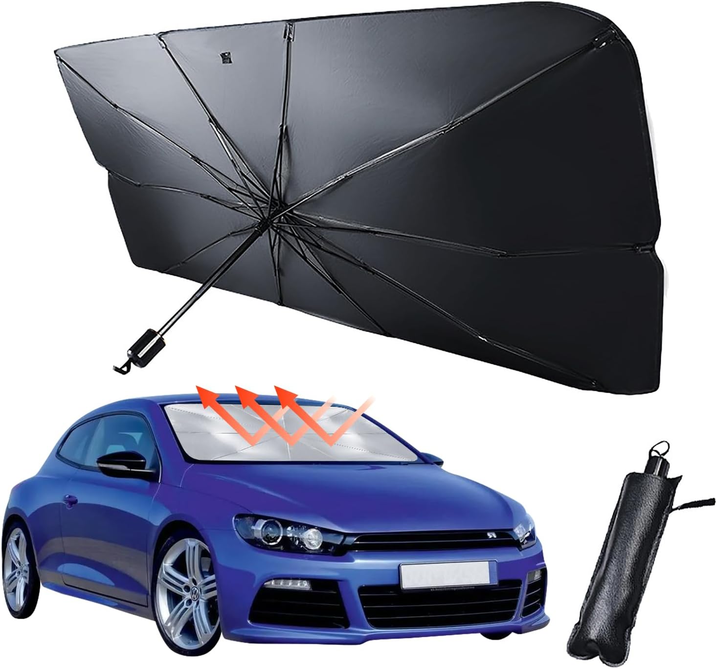 Car Windshield Sun Shade Umbrella Foldable Sun Visor