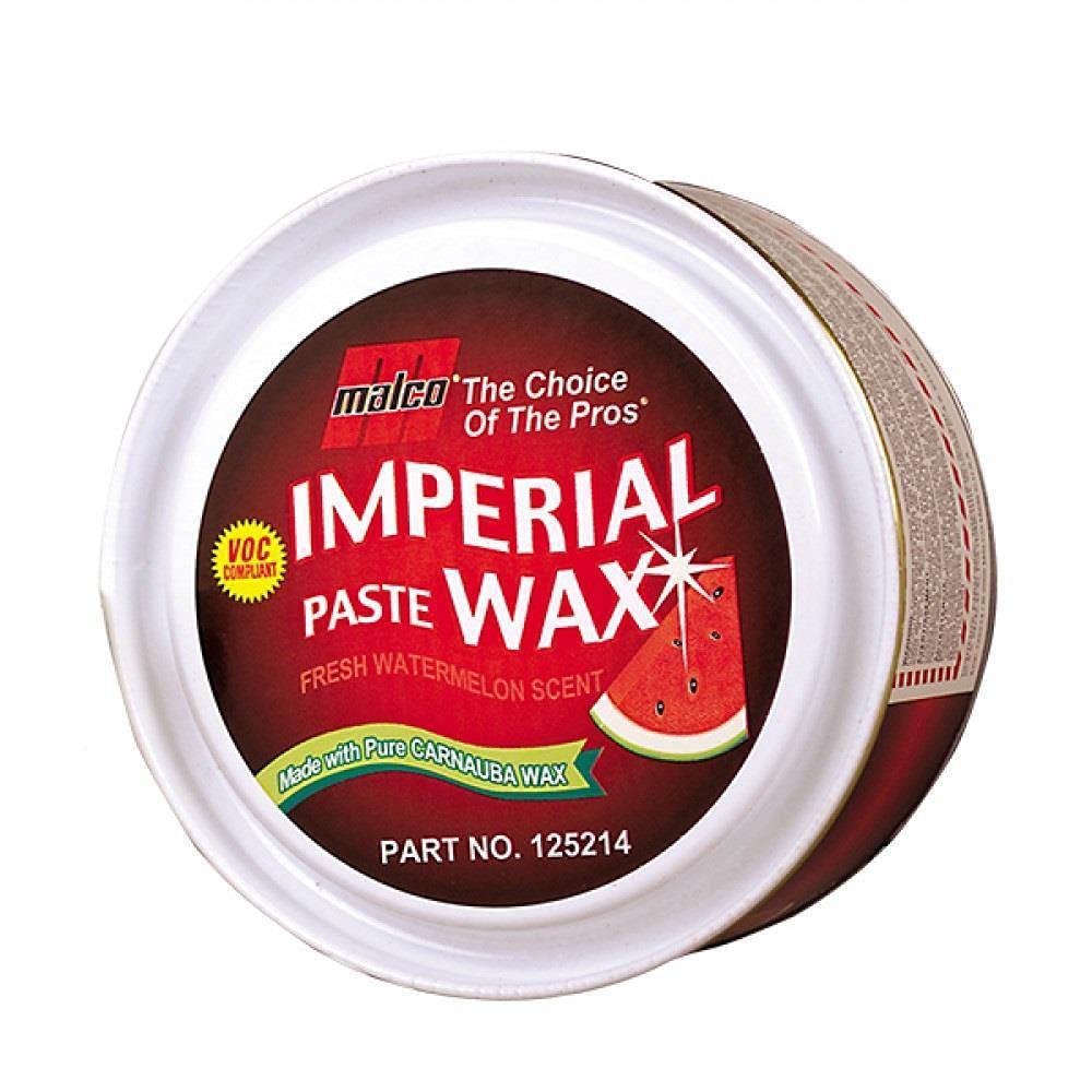 MalcoVOC Compliant Imperial Paste Wax, Watermelon Scent – Creates High Gloss Finish/Provides Durable Protection/Premium Wax for Use on Fiberglass, Gel Coat and Painted Finishes / 14 Oz. (125214)