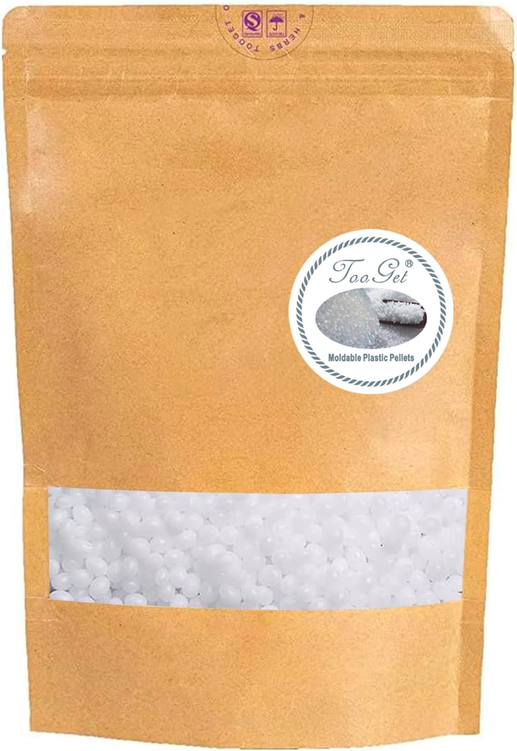 Moldable Plastic Pellets, 400g White Reusable Thermoplastic Beads for DIY Crafts, Temporarily Repair, Sculpting, Creative Activity, Halloween Vampire Teeth Fangs