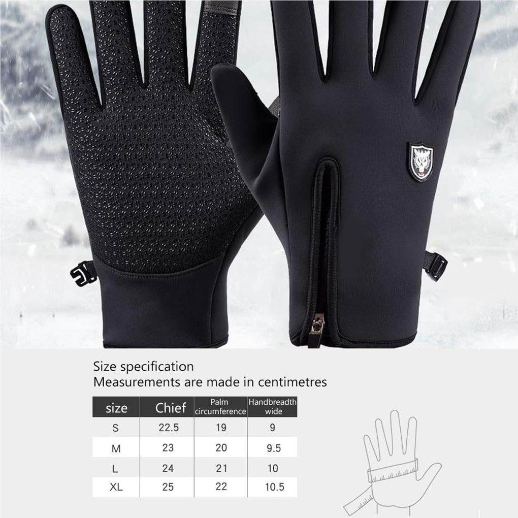 Winterhandschuhe, Handwickel, Fahrradzubehör, feine Verarbeitung, wasserdicht, Skiausrüstung, Wärme, praktisch, mehrfarbig, Schwarz/XL