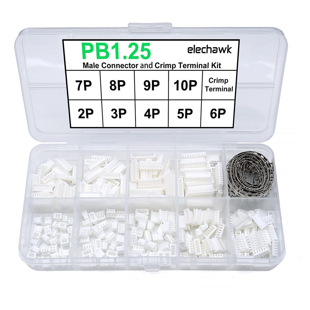 PB1.25 Connectors and Crimp Terminal kit Compatible with Molex PicoBlade Connectors Plugs 1.25mm Pitch for Pixhawk 2.4.8 Drone Flight Controller