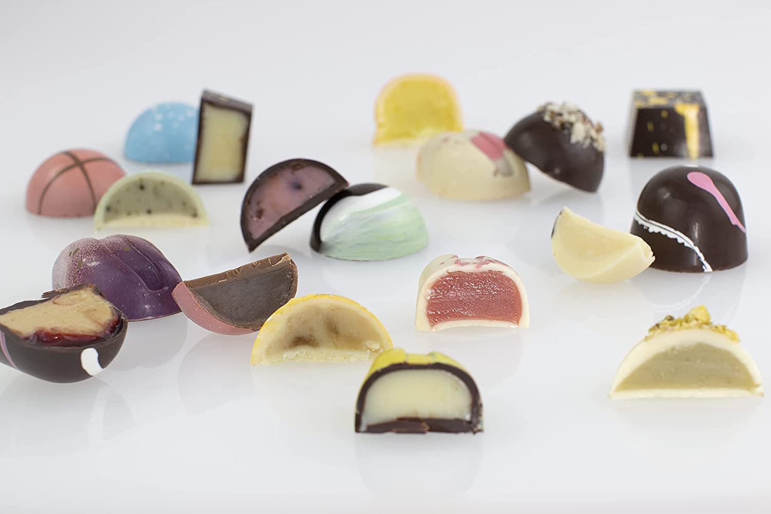 Dallmann Confections Exotic Assorted Chocolates | Luxurious Chocolate Gift Box Beautifully Finished With Hand-Tied Silver Satin Ribbon | Traditional, Exotic & Contemporary Flavored Truffle Chocolates (9 Pieces)