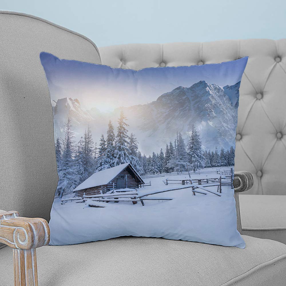 Federa per cuscino rettangolare decorativa invernale lombare, 30,5