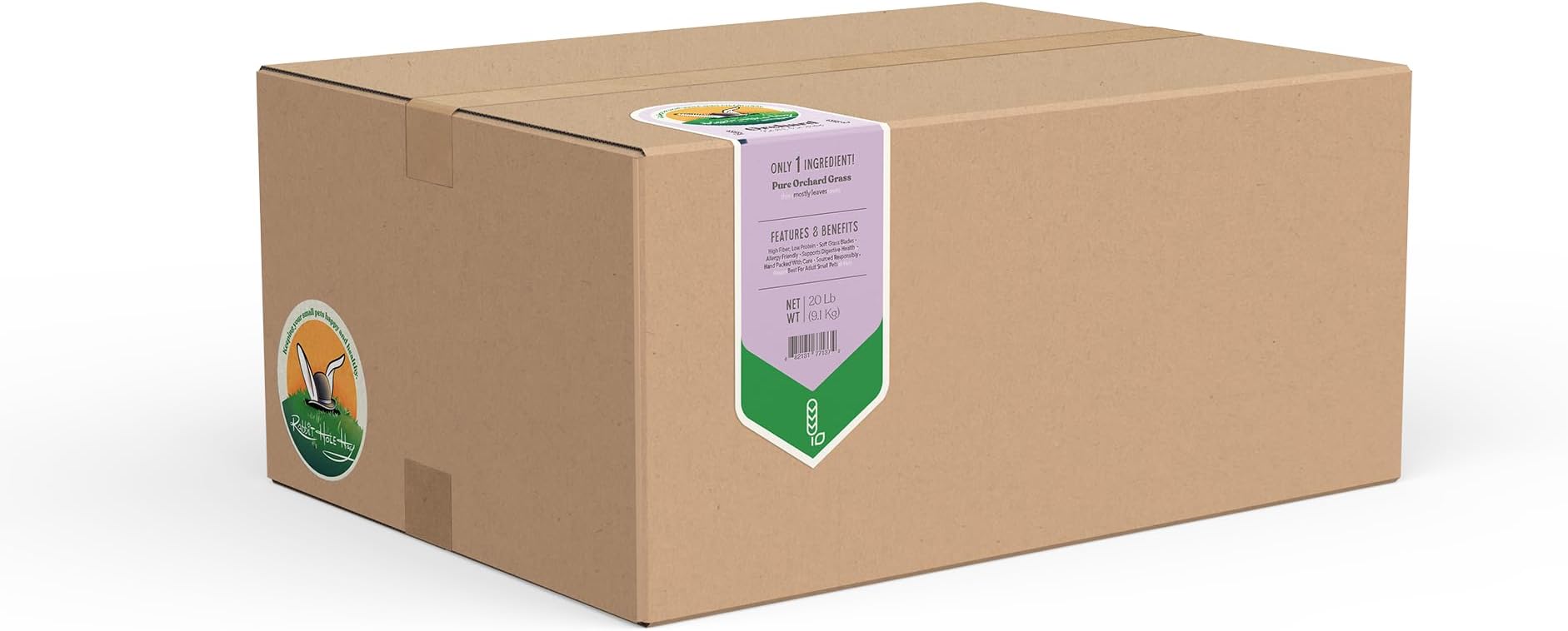 Ultra Premium Soft Orchard Grass for Small Pets - 20 lb Box - Ideal for Small Pets