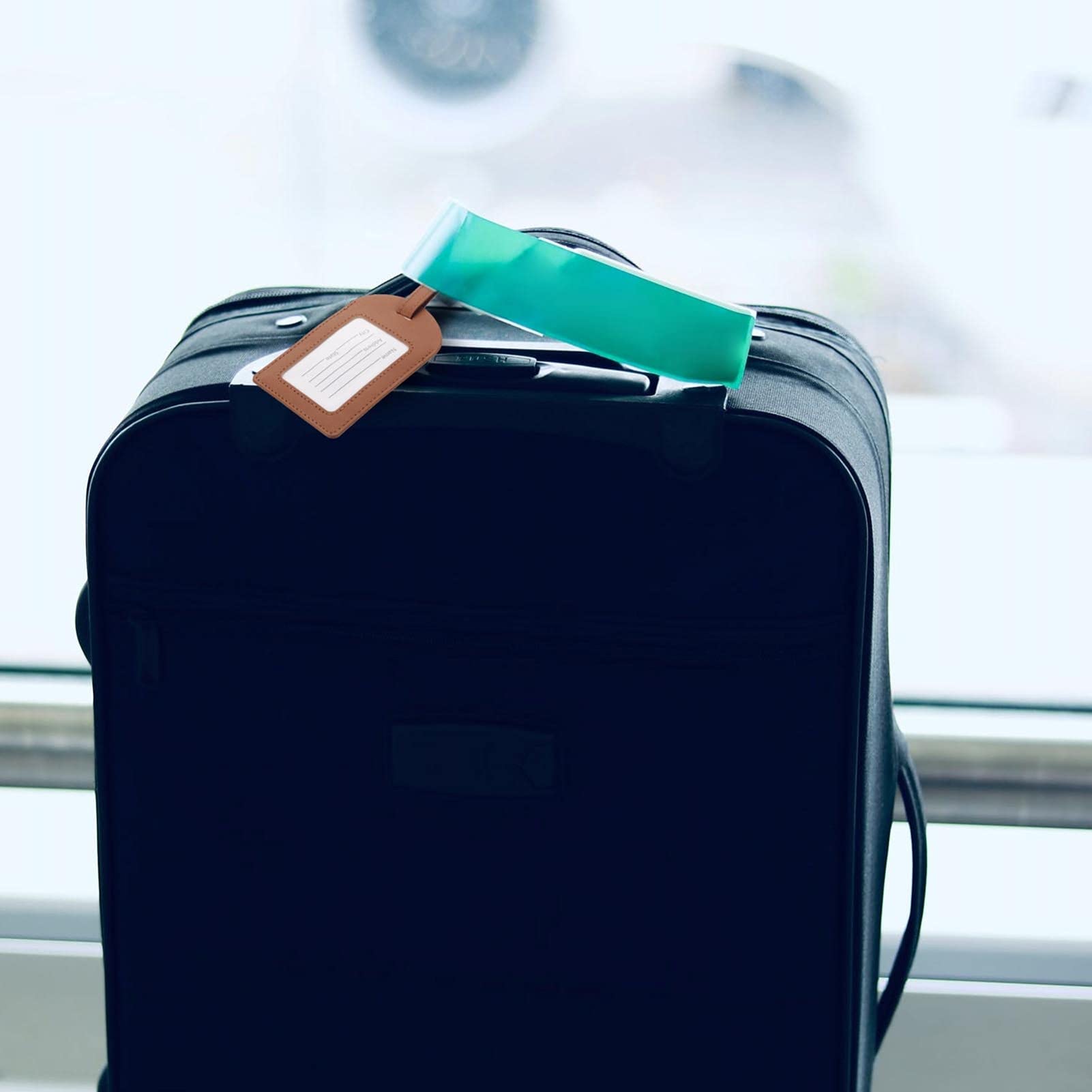 SHERCHPRY 15pezzi Etichette Per Valigie Pu Pelle Accessori Per Viaggi Tag Identificativi Regolabili Per Bagagli e Valigie