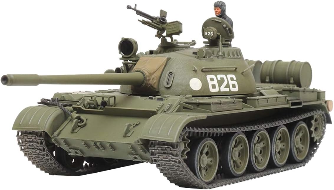 Tamiya 32598 Russian Medium Tank T55 1:48 Plastic Model Kit, Green
