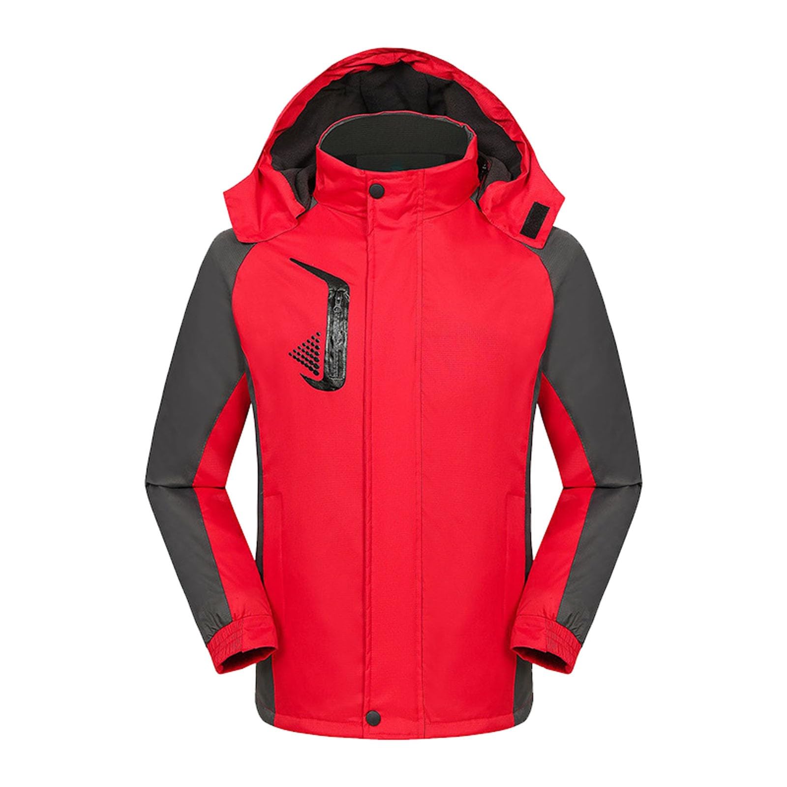 Generisch Chaqueta de esquí 3 en 1 para mujer, chaqueta de forro polar, impermeable, cortavientos, cálida, chaqueta funcional con capucha extraíble, aislada, chaqueta de snowboard para nieve, chaqueta