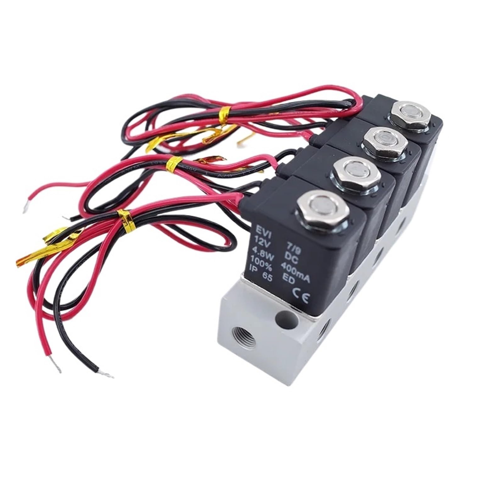 4 stücke verteiler ventil connet Rohr OD 5/32 1/8 5/16 1/4 3/8 1/2 Pneumatische direkt wirkenden magnetventil 2V025-06 24V DC Gas ventil Set(OD 5 32,AC110V)