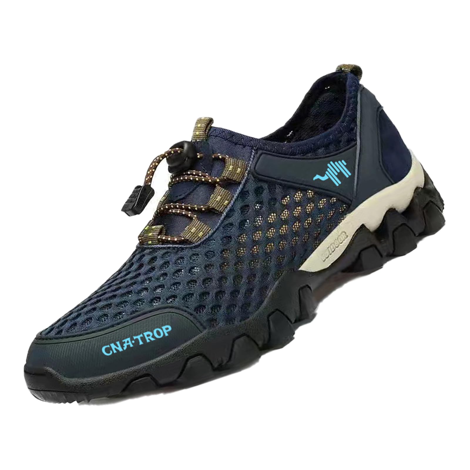 Men's Breathable Orthopedic Quick Drying Shoes for Hiking&Water in Summer Comfortable Non-Slip Soft Sole Casual Walking Shoes Outdoor Travel Driving Shoes (Blue,10.5)