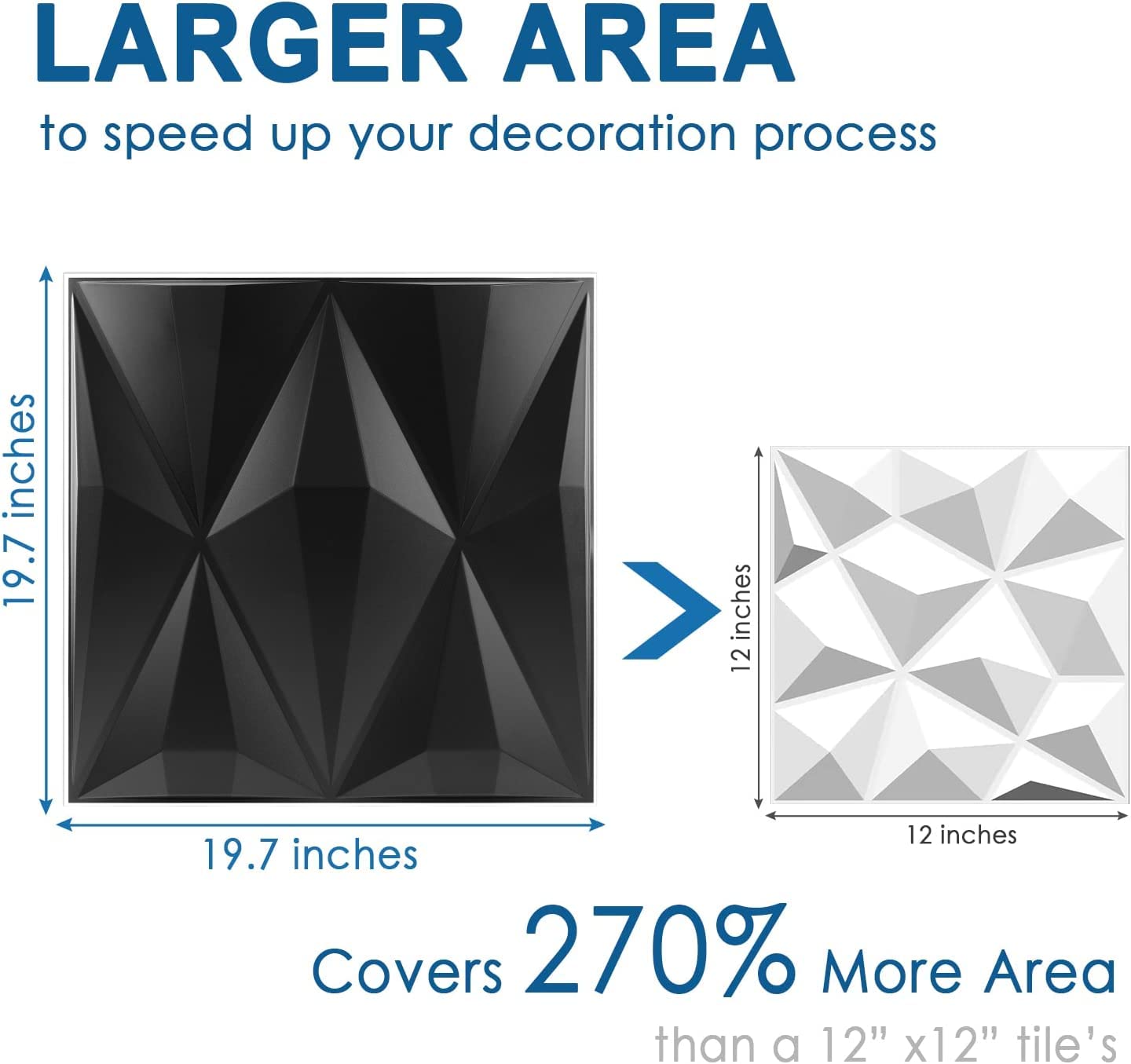 STICKGOO 12 PCS Olive Design 3D Wall Panels, 19.7" x 19.7", Peel and ...