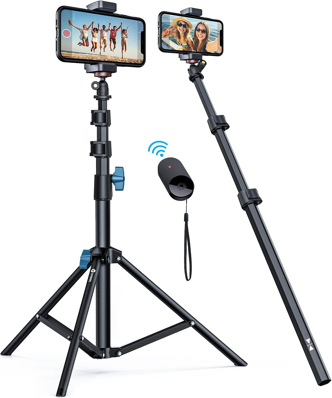 andobil 67” iPhone Tripod & Selfie Stick Tripod, Solidest Cell Phone Tripod Stand with Remote Tall Tripod for iPhone Compatible iPhone 13 Pro Max / 13 Pro / 12 Pro Max/Samsung S22 Ultra/Camera