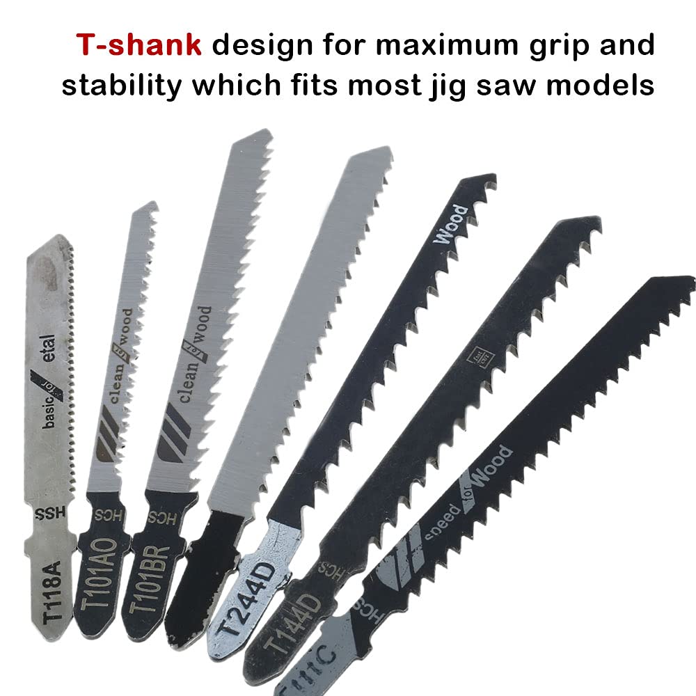 60pcs T Shank Jigsaw Blades Set, Assorted Jig Saw Blade Set for Wood Plastic and Metal Cutting Fits Most Jig Saw Models - Image 3