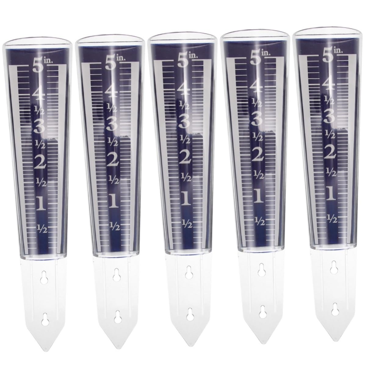 POPETPOP 5pezzi Rain Gauge Tube Trasparente Da Giardino Con Picchetto Strumento Di Misura Della Pioggia Per e Cortili Misuratore Di Precipitazioni Resistente e Pratico Per