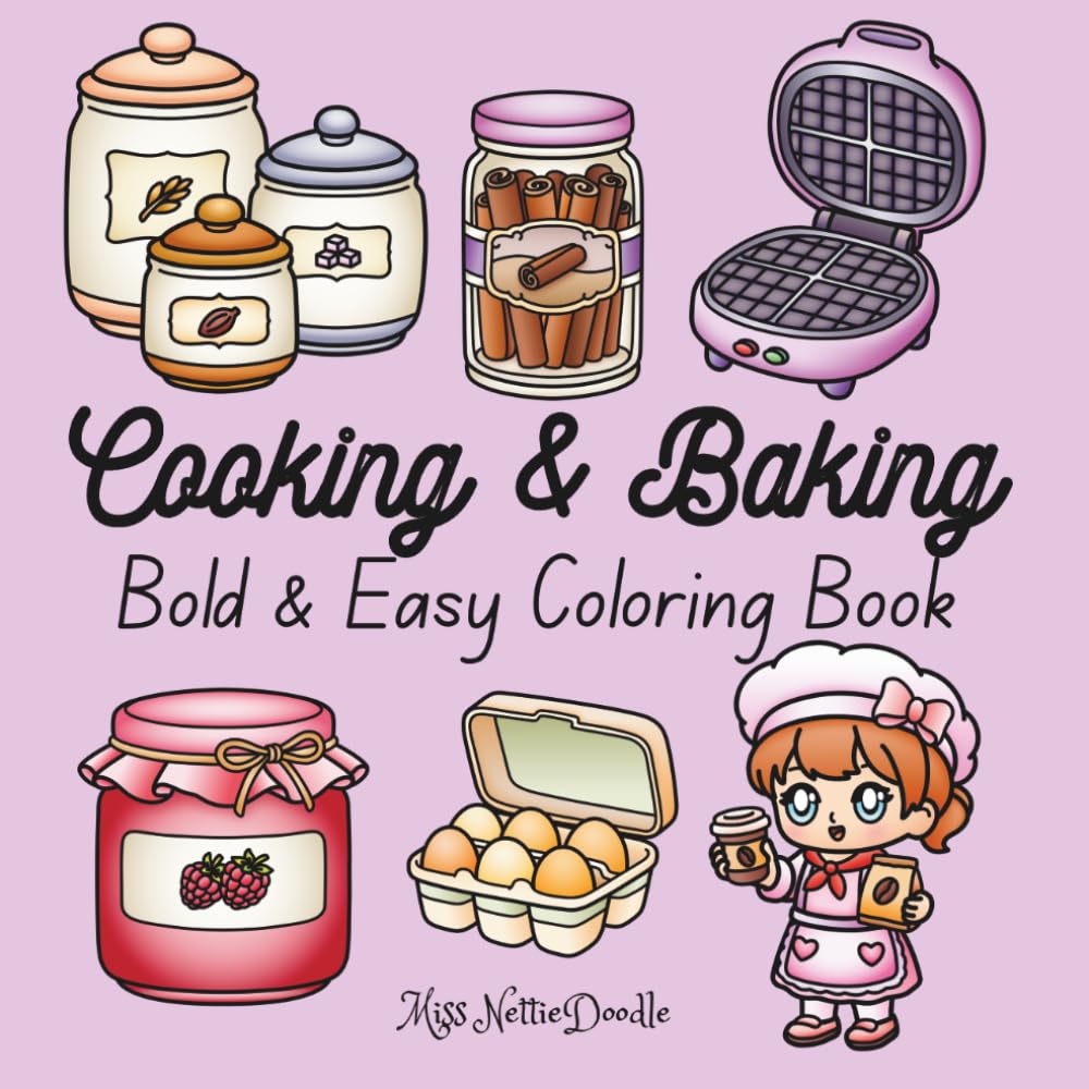 Cooking & Baking: Bold & Easy Coloring Book