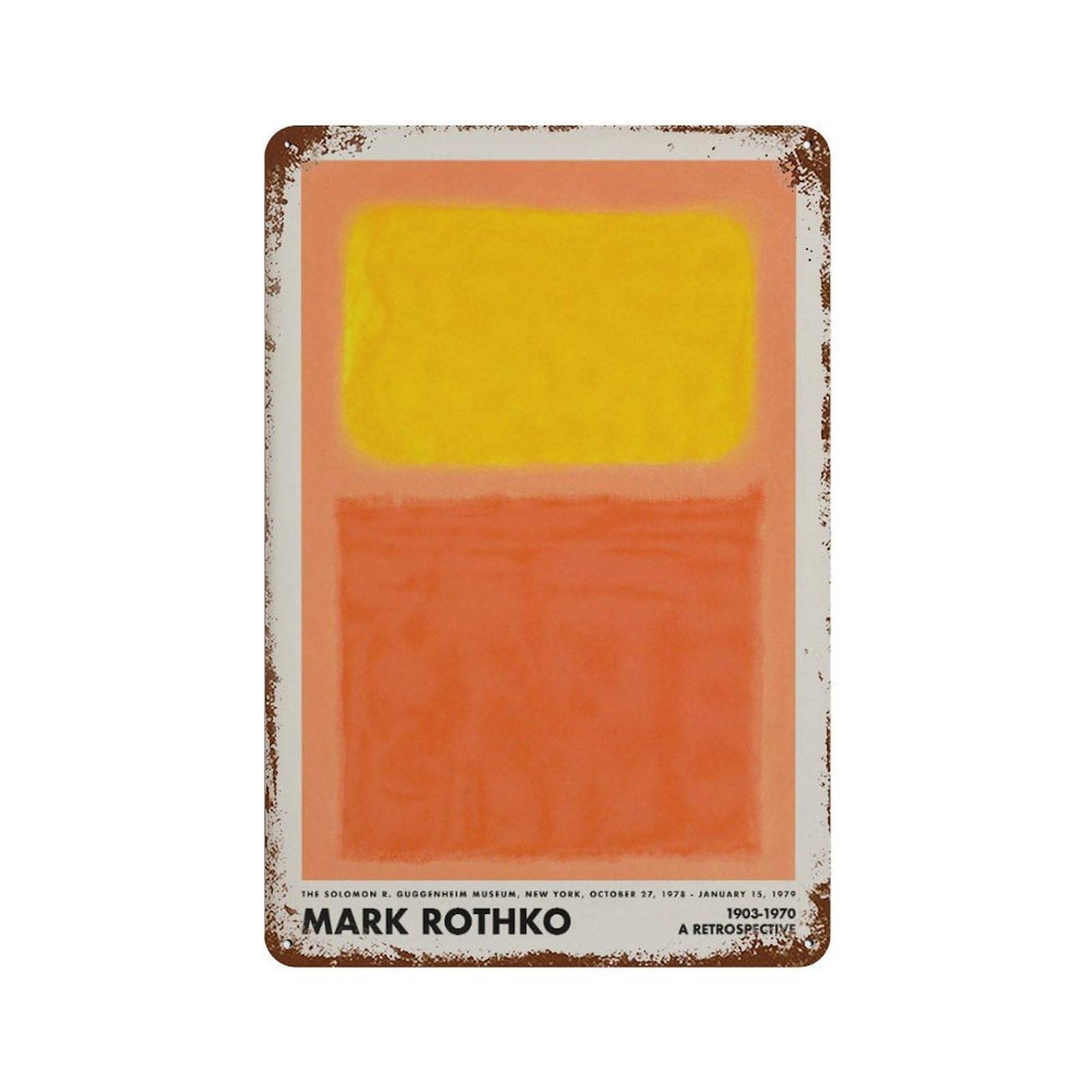 xiaoxiaoshen Mark Rothko Abstract Museum Decor1 Wall Decor Art Metal Tin Poster Modern Home Decor Art Home Bar Shop Decorations Vintage Sign 30x20cm