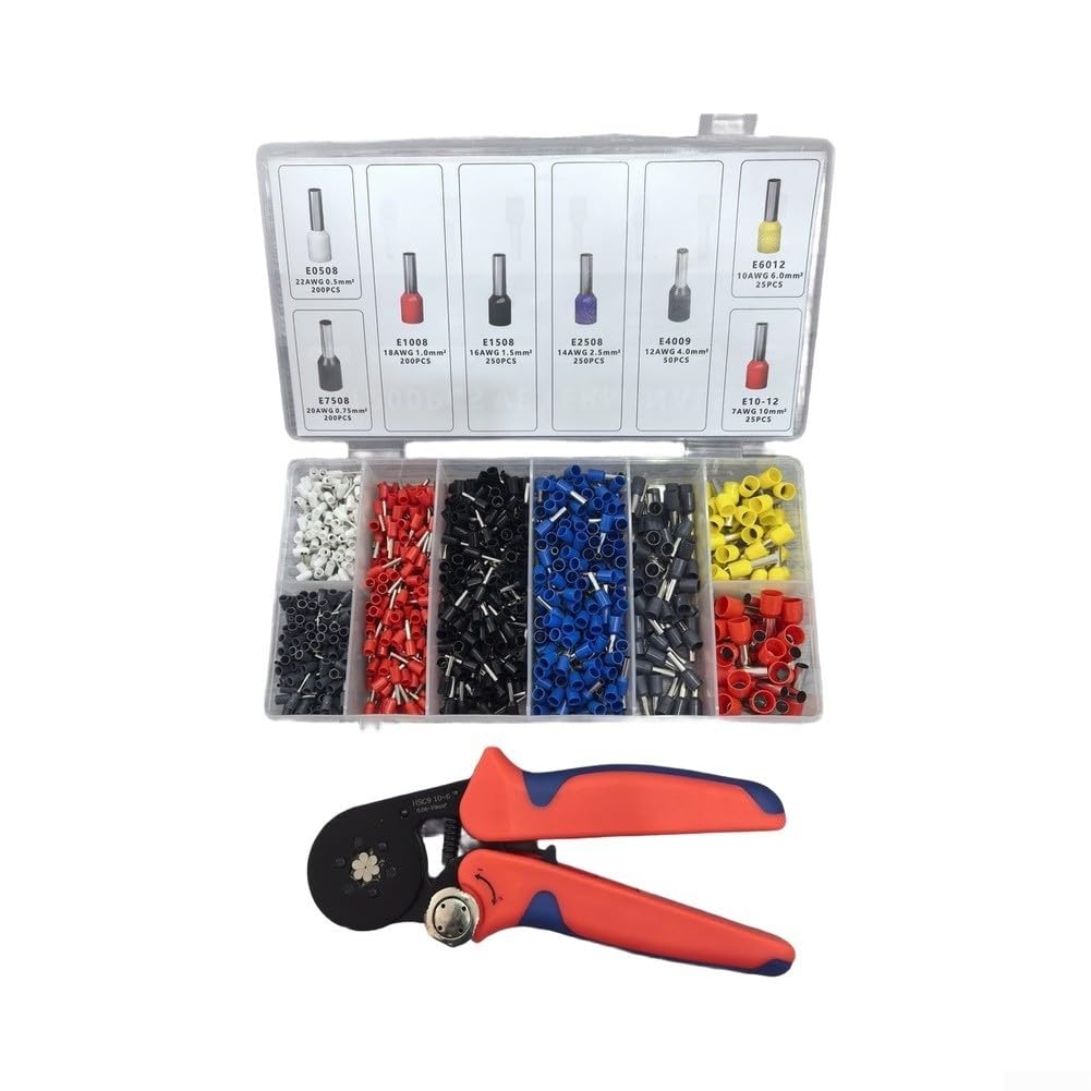 Kit de casquillos de alambre de latón estañado 1200pcs AWG 24-7