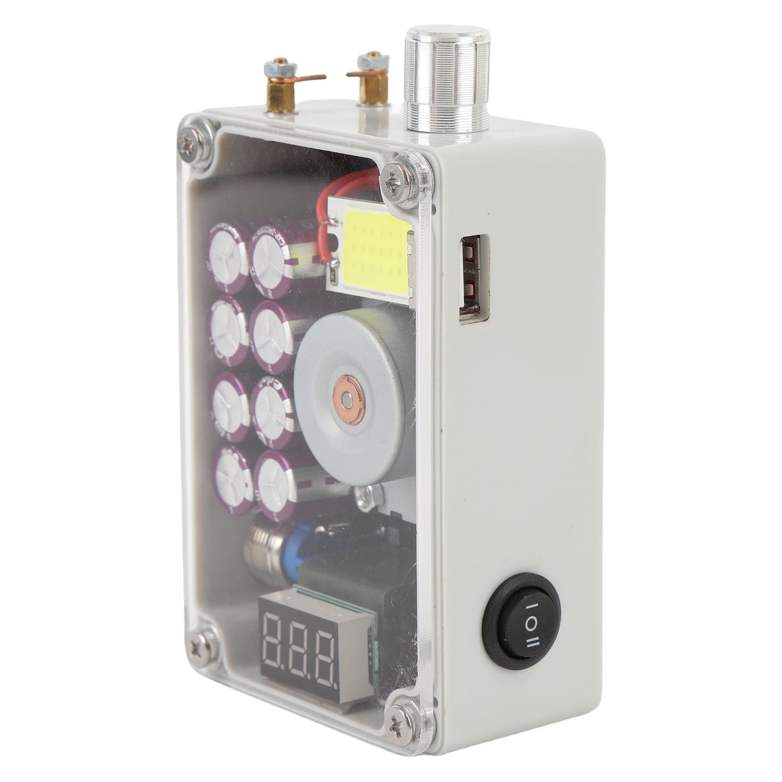 Generatore a manovella con uscita USB Generatore di corrente manuale portatile per alimentatore di emergenza da campeggio all'aperto ABS metallo compatto leggero