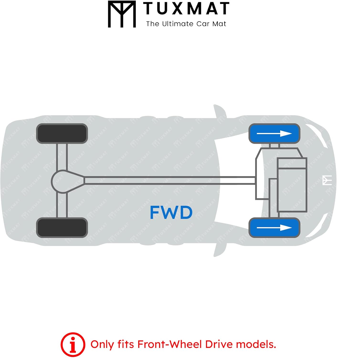 TuxMat - for Mazda 3 FWD 2019-2026 Models - Custom Car Mats - Maximum Coverage, All Weather, Laser Measured - This Full Set Includes 1st and 2nd Rows