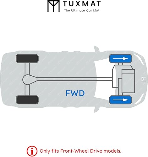 Miniatura 3 de TuxMat - Para los modelos Mazda 3 FWD 2019-2026 - Alfombrillas personalizadas para automóvil - Cobertura máxima, todo tipo de clima, medición láser