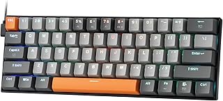 Redragon K644 SE 65% Wired RGB Gaming Keyboard, 61 Keys Hot-Swappable Compact Mechanical Keyboard w/Upgrade Hot-Swap PCB Socket & Creative 1.2X Larger Size, Quiet Red Linear Switch