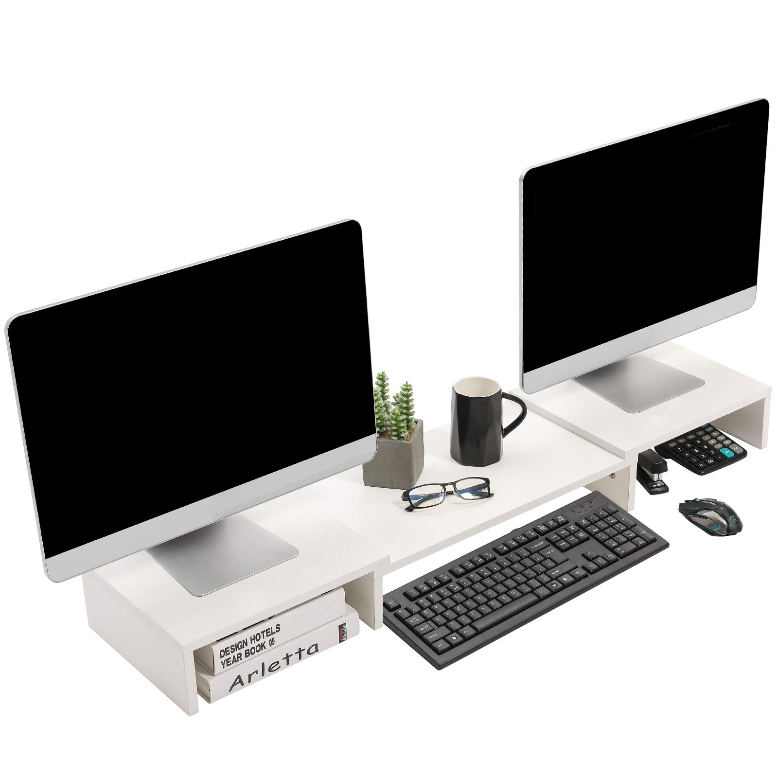 Buy SUPERJARE Large Monitor Stand Riser, Adjustable Screen Stand for