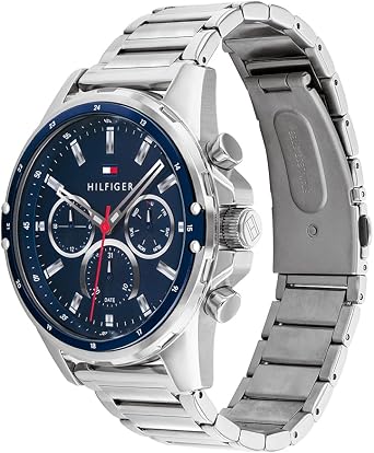 Tommy Hilfiger Analogue Multifunction Quartz Watch for Men with Stainless Steel Bracelet or Silicone Strap